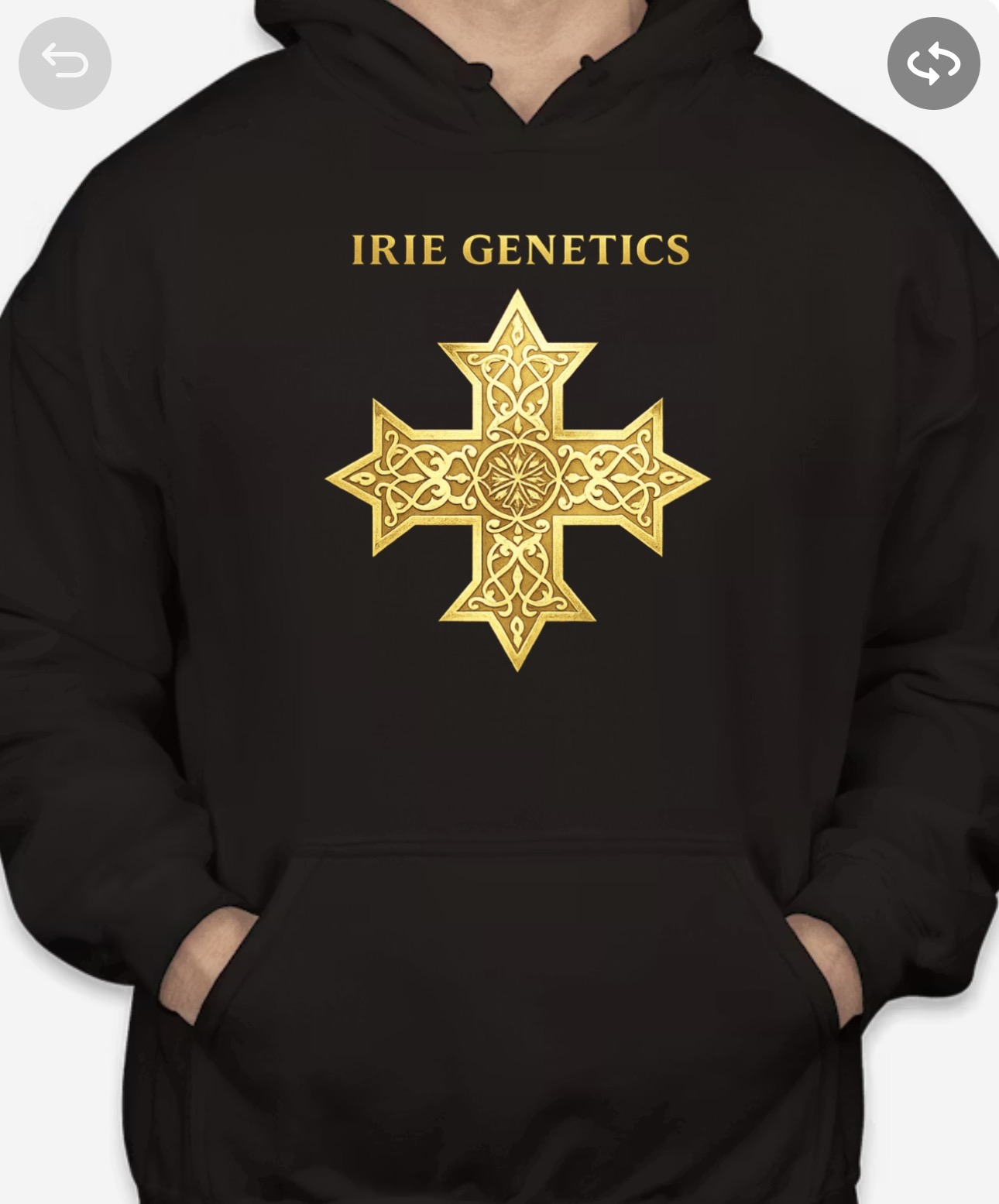 IRIE HOODIE WITH GOLD CROSS LOGO PRE-ORDER